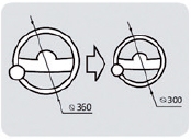 Погрузчик F–серия бензин-газ - сокращение диаметра руля